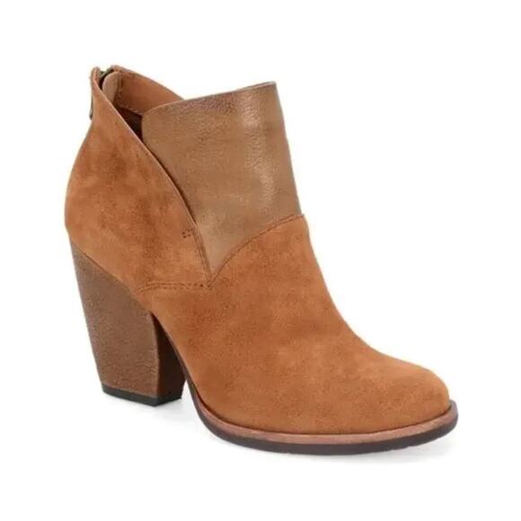 Kork-Ease | Women’s Castaneda Suede & Leather Bootie Rust Boots Heels K42626 10 - Picture 1 of 10